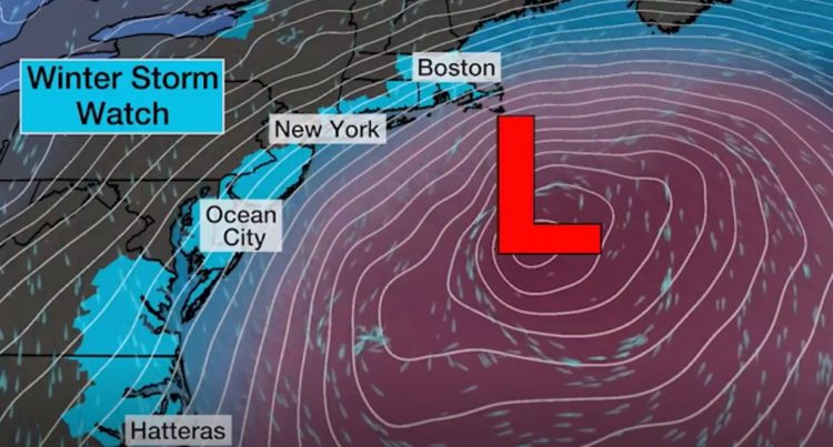 Alerta de tormenta invernal para el area de Nueva Inglaterra