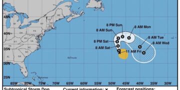 Don es de nuevo tormenta, ahora tropical, en medio del Atlántico