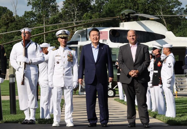 Biden recibe a Yoon y Kishida en la intimidad de Camp David, sede de la diplomacia de Estados Unidos